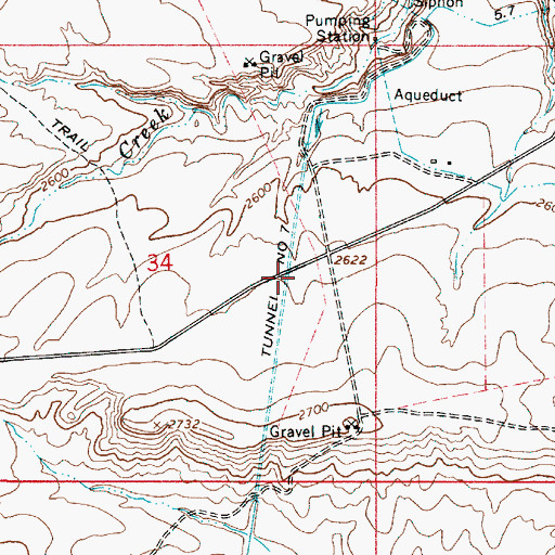 Topographic Map of Tunnel Number 7, OR