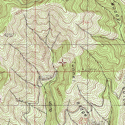 Topographic Map of Tunnel Ridge, OR