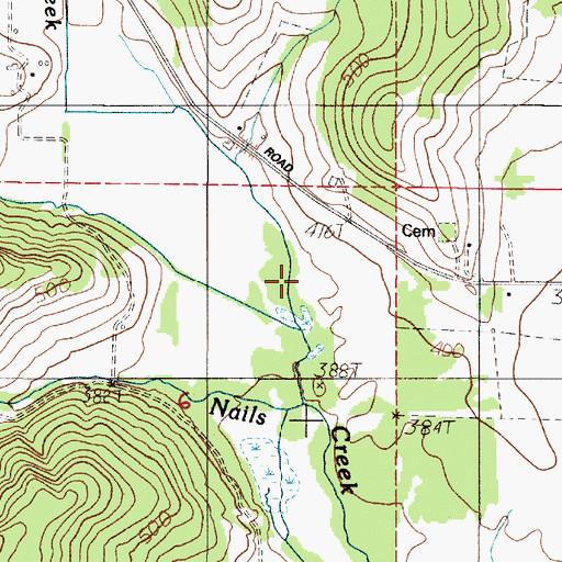 Topographic Map of Turnbow Creek, OR