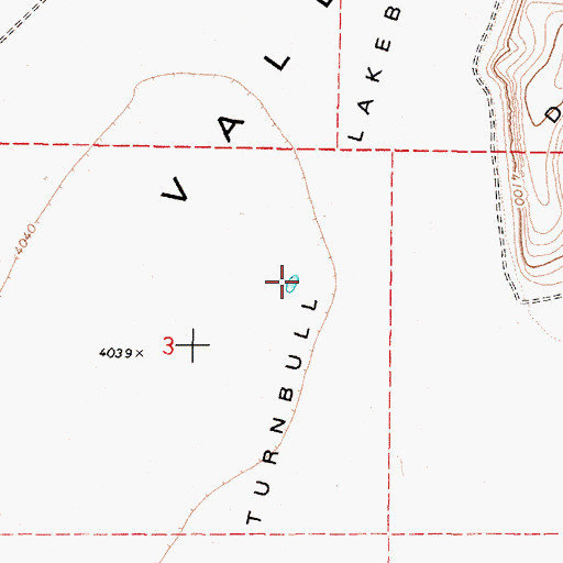 Topographic Map of Turnbull Lakebed, OR