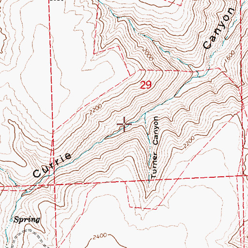 Topographic Map of Turner Canyon, OR
