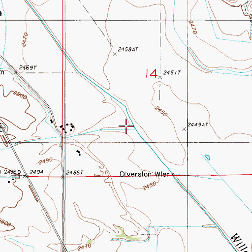 Topographic Map of Turner Creek, OR