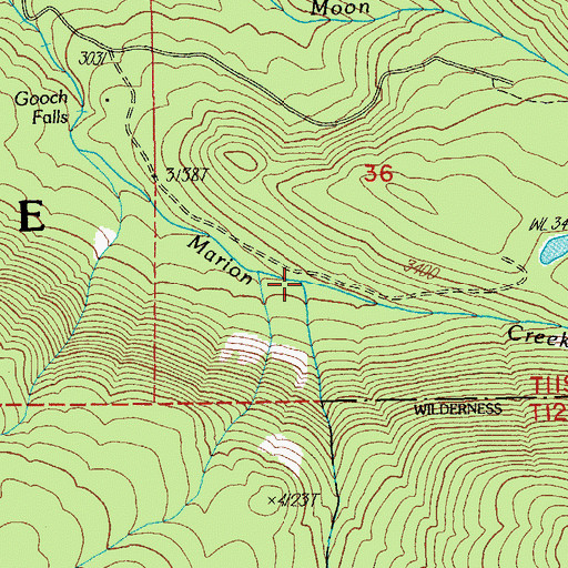 Topographic Map of Turpentine Creek, OR