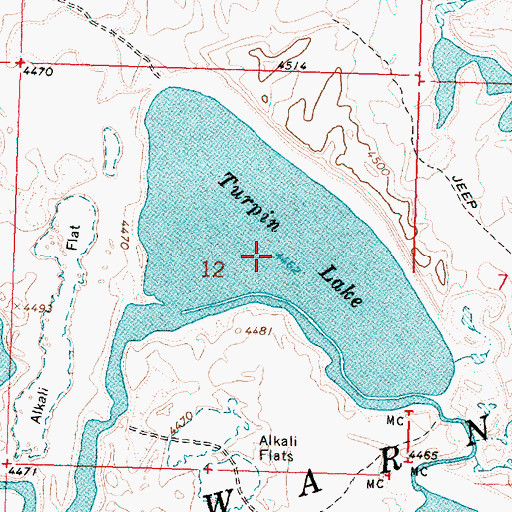 Topographic Map of Turpin Lake, OR