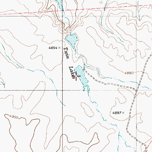 Topographic Map of Twin Lakes, OR