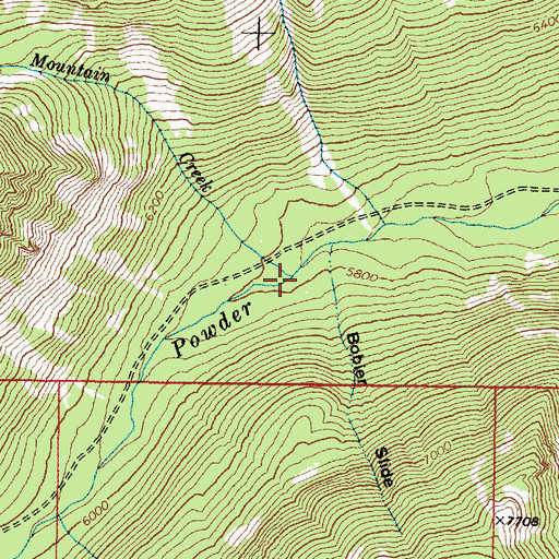 Topographic Map of Twin Mountain Creek, OR