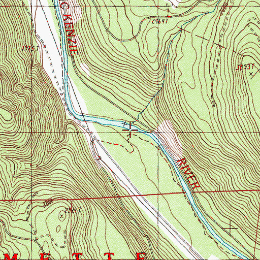 Topographic Map of Twisty Creek, OR