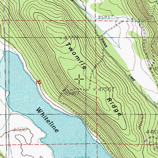 Topographic Map of Twomile Ridge, OR