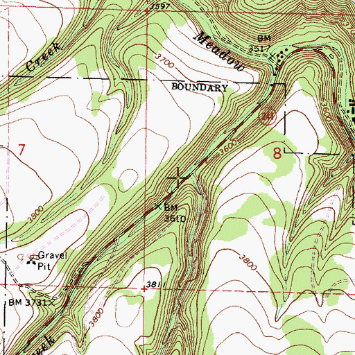 Topographic Map of Tybow Canyon, OR