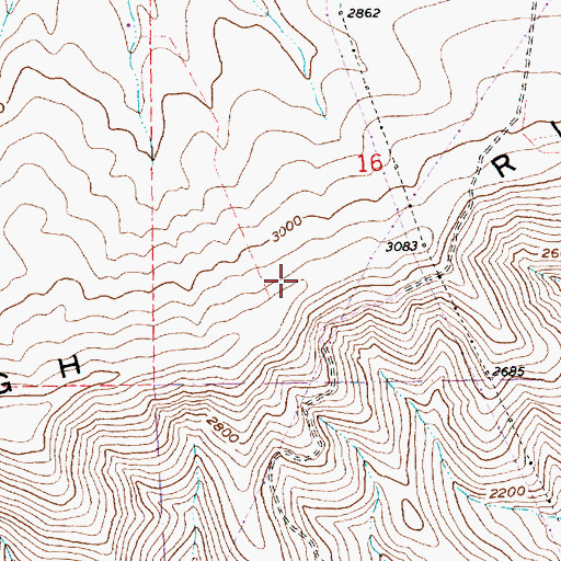 Topographic Map of Tygh Ridge, OR