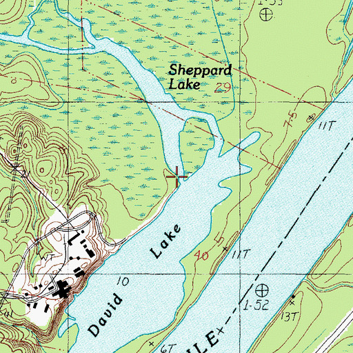 Topographic Map of Borrow Creek, AL