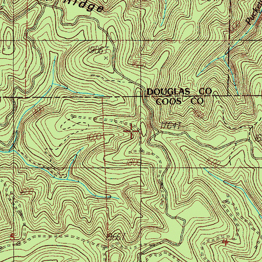 Topographic Map of Umpcoos Ridge, OR