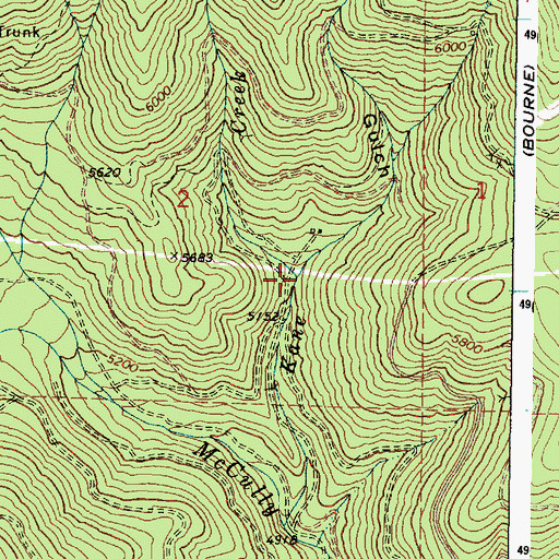 Topographic Map of Umpqua Gulch, OR