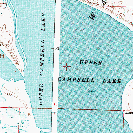 Topographic Map of Upper Campbell Lake, OR