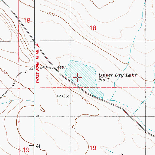 Topographic Map of Upper Dry Lake Number 1, OR
