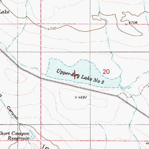 Topographic Map of Upper Dry Lake Number 2, OR