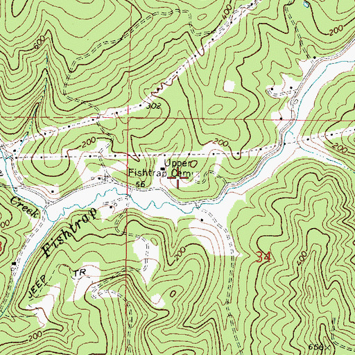 Topographic Map of Upper Fishtrap Cemetery, OR
