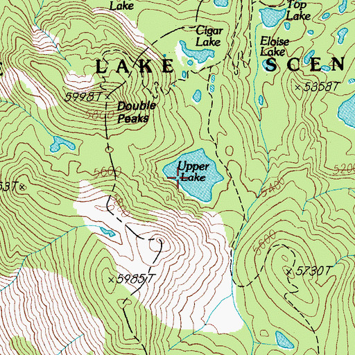 Topographic Map of Upper Lake, OR