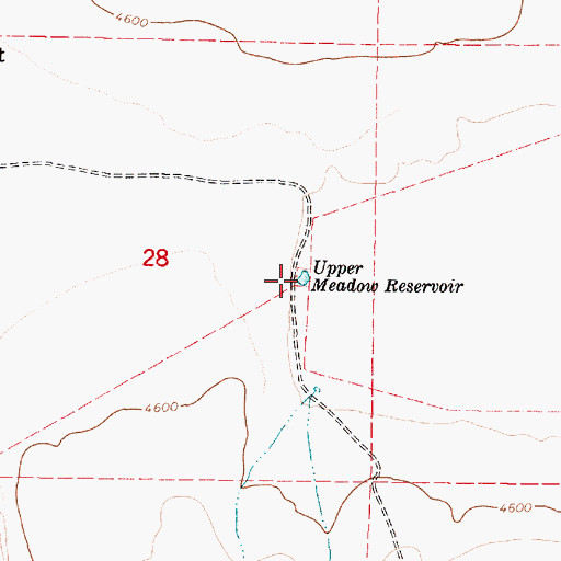 Topographic Map of Upper Meadow Reservoir, OR