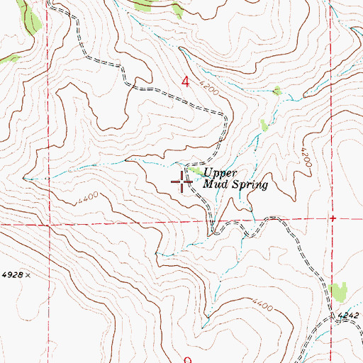 Topographic Map of Upper Mud Spring, OR