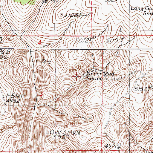 Topographic Map of Upper Mud Spring, OR