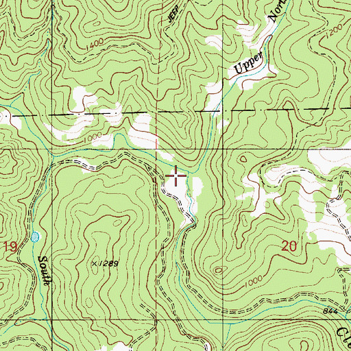 Topographic Map of Upper North Fork, OR