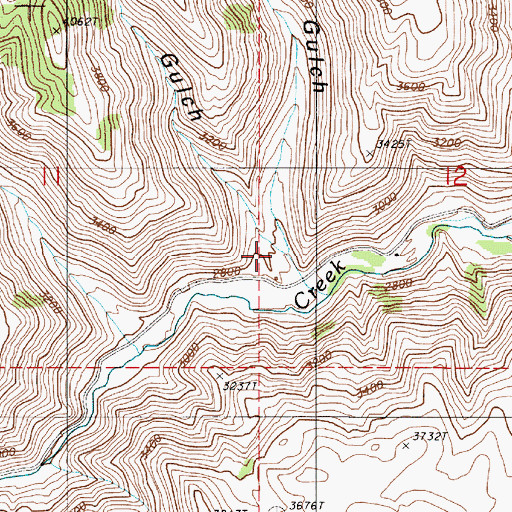 Topographic Map of Upper Turner Gulch, OR