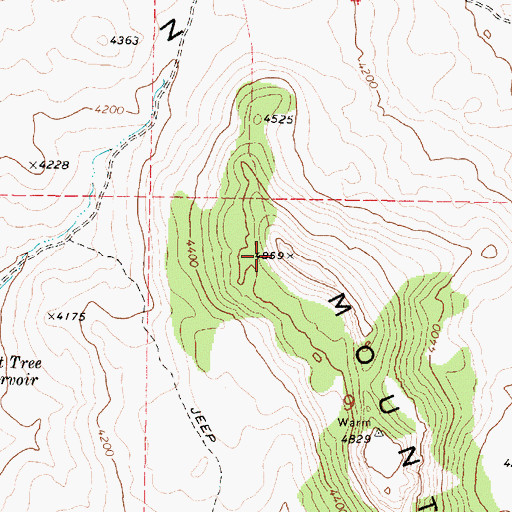 Topographic Map of Upton Mountain, OR