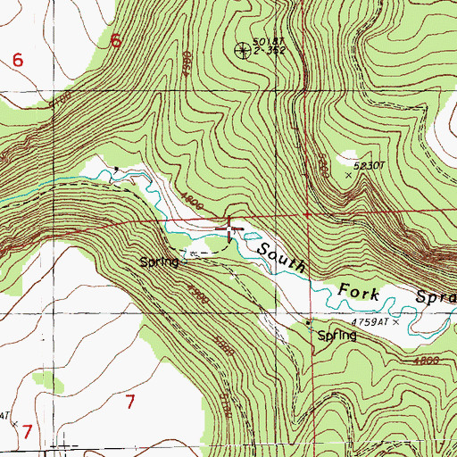 Topographic Map of Utley Cabin, OR