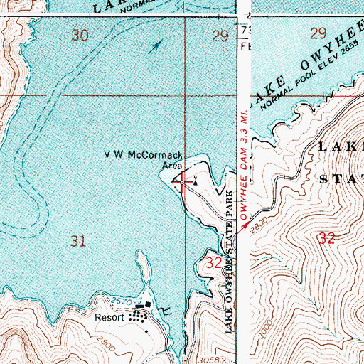 Topographic Map of V W McCormack Area, OR