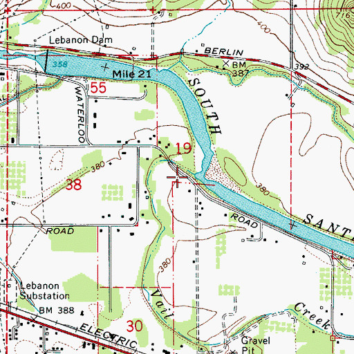 Topographic Map of Vail Creek, OR
