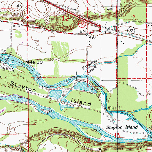 Topographic Map of Valentine Creek, OR