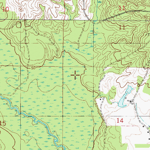 Topographic Map of Gordy Mill Creek, AL