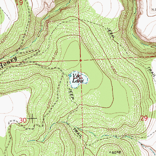 Topographic Map of Vee Lake, OR