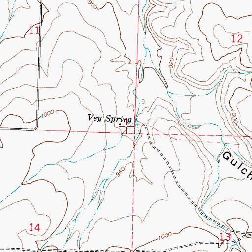 Topographic Map of Vey Spring, OR