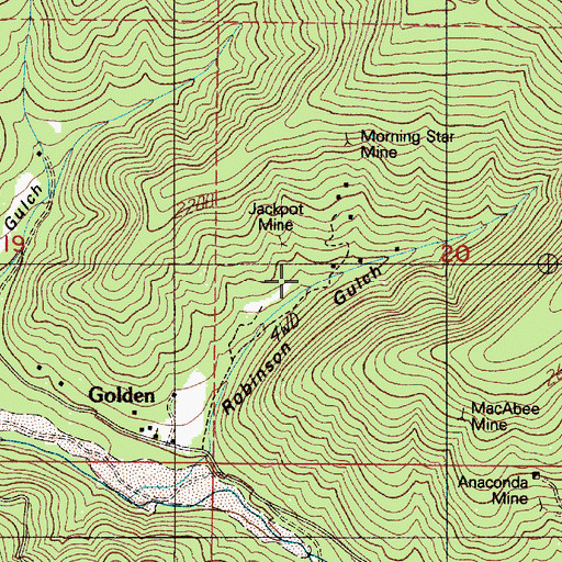 Topographic Map of Victor Mine, OR