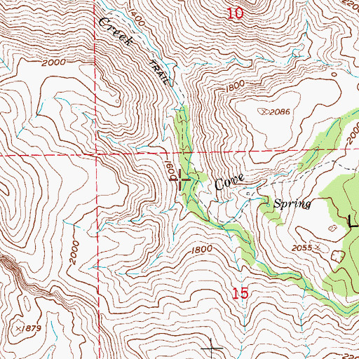Topographic Map of Vidler Creek, OR