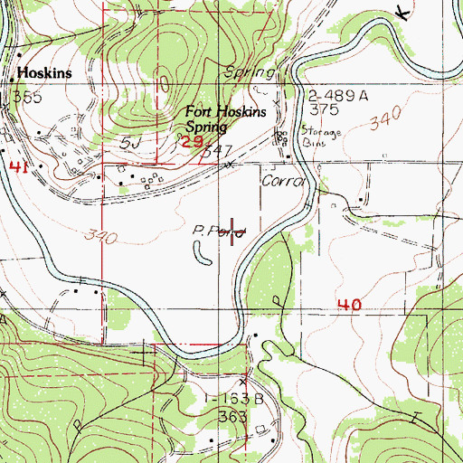 Topographic Map of Vincent Creek, OR