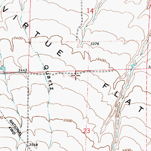 Topographic Map of Virtue Flat, OR