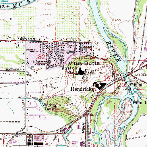 Topographic Map of Vitus Butte, OR