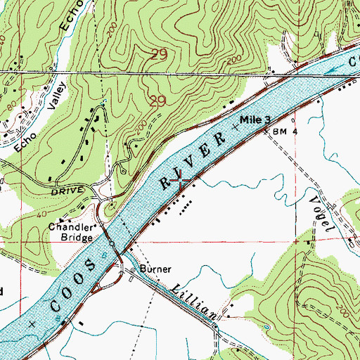 Topographic Map of Vogel Creek, OR