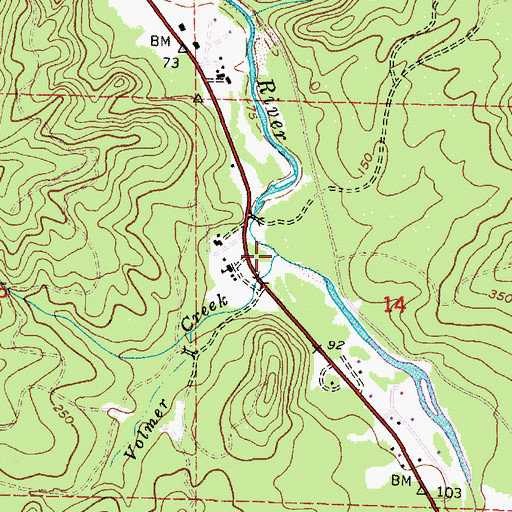 Topographic Map of Volmer Creek, OR