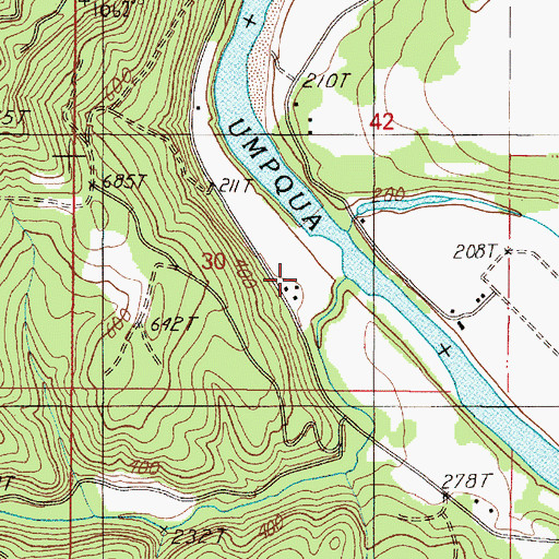 Topographic Map of Waggoner Creek, OR