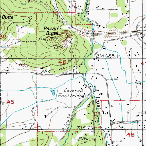 Topographic Map of Wagner Creek, OR