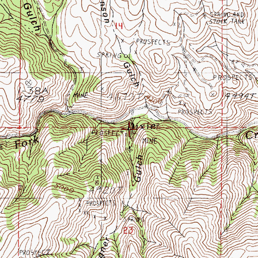 Topographic Map of Wagner Gulch, OR