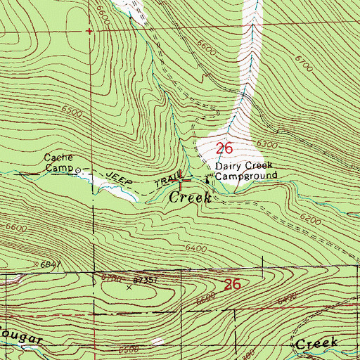 Topographic Map of Wagon Wheel Creek, OR