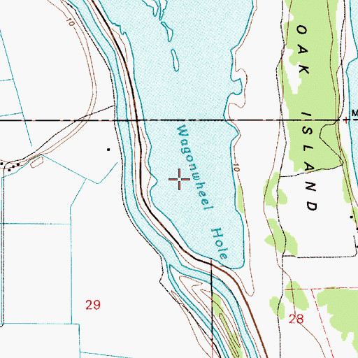 Topographic Map of Wagonwheel Hole, OR