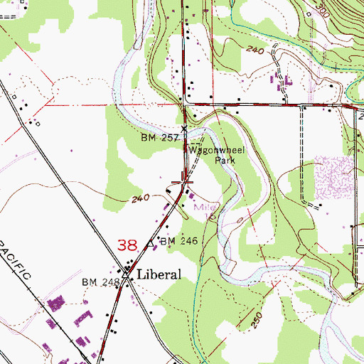 Topographic Map of Wagonwheel Park, OR