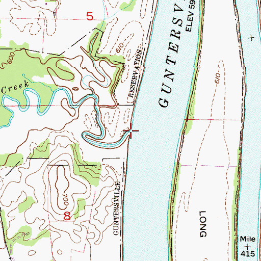 Topographic Map of Jones Creek, AL