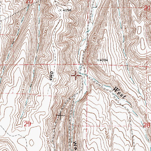 Topographic Map of Waldo Gulch, OR
